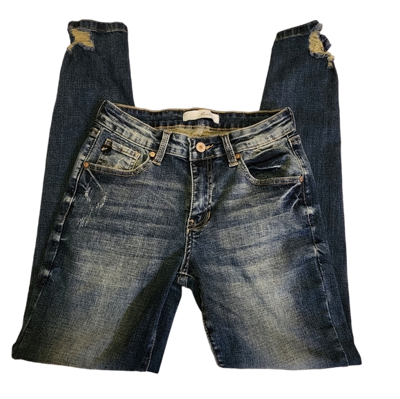 KanCan Style SP1280-2 Kiri Skinny Distressed Jeans Size 27 Pre Owned Condition - Picture 1 of 12